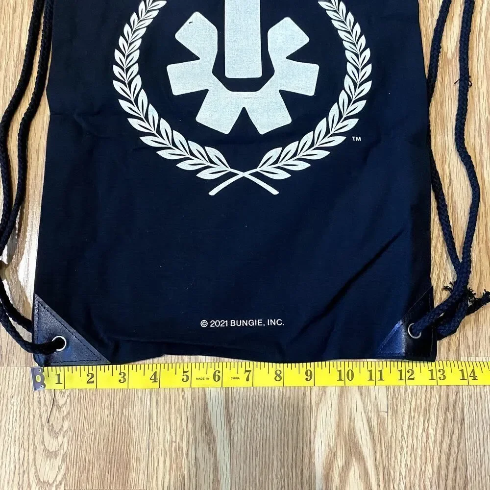 Bungie Inc. Bungie Rewards Exclusive Seventh Column Destiny Drawstring Bag Black